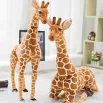 Aukštas Aukštos Kokybės 140cm Imitacinis Žirafa Pliušinis Žaislas Žavingas Pripildytas Gyvūnas Švelni Žirafa Lėlė Gimimo Data Dovana Žaislas 35cm beige