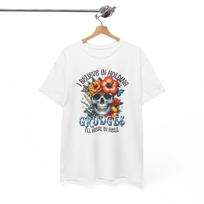 Casual & Witty T-Shirt | Smart Humor for Every Occasion | Floral Skull Shirt M