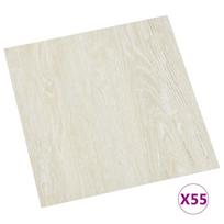 Floor Planks 5.11 m² 55 pcs PVC Cream White
