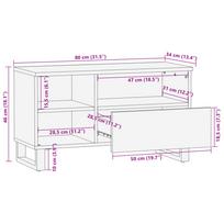 TV Stand 80 x 34 x 46 cm Solid Acacia Wood