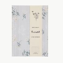 Compact A5 Hand Ledger Stylish Embroidered Notebook Durable A5 Cloth Notebook  Stationery mėlyna