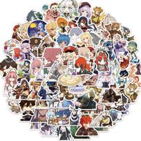 100 vnt. Žaidimo Anime Genshin Impact Lipdukai Kawaii Nešiojamam kompiuteriui Gitarai Lagaminui Dviratį Automobiliui Motociklui Vandeniui atsparus lipdukas vaikams Žaislas 100pcs