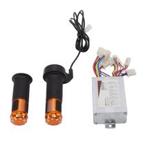 48V 800W Brushed Motor Controller with Yellow Grips Set Heat Sinking Shell for Electric Bicycle Tricycle