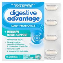 Schiff Digestive Advantage Daily Probiotic Plus Intensive Gut Support Capsules, 96 Count 96 pcs - 1 ea