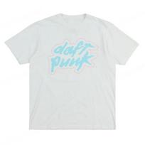 Mens Daft Punk summer Tshirt cotton Tshirt womens casual wear womens solid color short sleeved unisex streetwear S