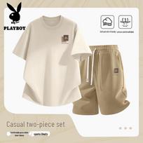 PLAYBOY Men's Casual Geometric Print Cotton Set L