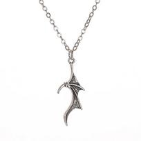 Gothic Dark Retro Metal Wings Splicing Heart Pendant Couple Necklace for Women Men Collar Chain Punk Rock Jewelry Accessory Gift