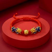 2026 Feng Shui Pixiu Red String Bracelet for Women Men Enamel Gold Color Wealth Beast Amulet Chinese New Year Gift Lucky Jewelry