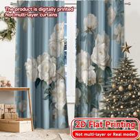2D Flat Printing,2pcs Dreamy Oasis Contemporary Modern Curtains Prints Light Filtering Curtains Versatile All for Bedroom, 60×150cm