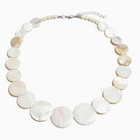 Large Disc Bohemian Necklace Irregular Round White Choker Natural Shell Pendant Necklace  Summer balta