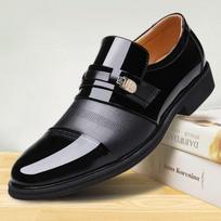 Vyriški madingi didelio dydžio Anglijos kvėpuojantys Oksfordo lakinės odos batai Slip On Dress Batai 48 ruda