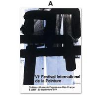 Pierre Soulages Black Idealus Matiso siena Pop Art drobės tapyba Šiaurės šalių plakatai ir spaudiniai Sienų nuotraukos svetainės dekoravimui 21cm×30cm NoFrame