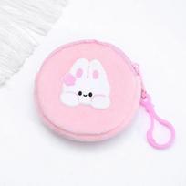 Animacinių filmukų mielas pliušinis užtrauktuko monetų piniginė Kawaii mini monetų maišelis vaikams nešiojamas raktų maišelis ausinių maišelis