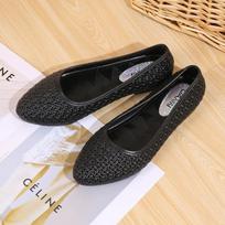 Tinkliniai plokščiapadžiai Loafers moterims Neslystantis PVC vaikščiojimo batai Vasariniai paplūdimio vandens batai Darbo suknelė Batai Slaugytojos Klumpė Moteriškos Patogus Smailianosiai Baleto Batai 36