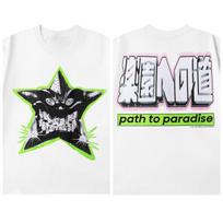 American Brand Pentagram Printed Graphic T-shirt Men's and Women's Short Sleeve T-shirt Men's Clothing Streetwear M