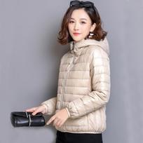 Down Jacket Women Trend Korean Style Ultra Light Hit Hooded Coat Coats Lightweight Padded Puffer Jackets Winter XS balta