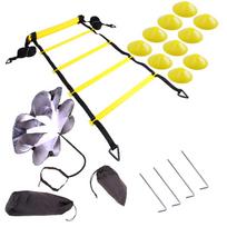 Agility Speed Ladder Soccer Ball Football Flexibility Training Ladder and Carry Bag for Kids Adults Sports Equipment Set C