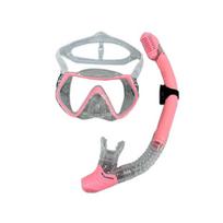 diving goggles, snorkel set, full dry snorkeling mask. average size