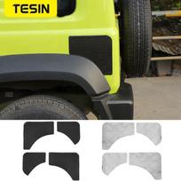 TESIN Car Front Rear Fender Leaf Plate Decoration Cover For Suzuki Jimny JB74    2022 Car Accessories Exterior Aluminum Alloy gray