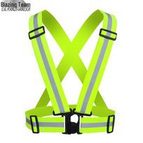 Reguliuojama atspindinti saugos liemenė su dirželiais 4cm Strap Width yellow