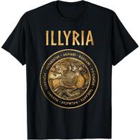 Ancient Illyria Illyrian Tribes Ancient Warrior Symbol T-Shirt S juoda