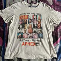 26 Aphex Twin t shirt 100% cotton Anxiety Has Many Faces white tee NH13978 Unisex T-Shirt XXXXL