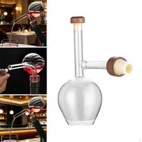 Clear Glass Carafe with Aerator for Quick Pouring. Ideal Home, Weddings, Housewarmings, Gifts, Smooth