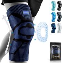 NEENCA Knee Brace Support with Side Stabilizers Patella Gel Knee Compression Sleeve for Knee Pain Meniscus Tear Injury Recovery M tamsiai mėlyna spalva