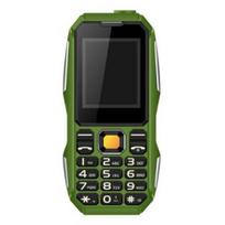 Vyresnio amžiaus žmonėms skirtas telefonas, dviejų SIM kortelių lizdas, stiprus žibintuvėlis, aiški kamera, ilgas budėjimo laikas, daugiakalbiai balso skambučiai, daugiafunkcis, dideli mygtukai, mini mobilusis telefonas žalia