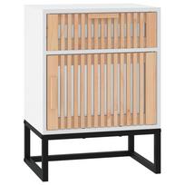 Nightstand White 40 x 30 x 55.5 cm Particleboard & Iron