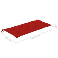 Bamboo Garden Bench with Cushion 120 cm