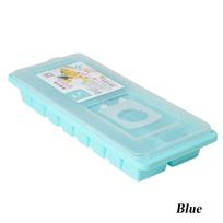16 Cavity New Maker Box Drink Cube Mold Jelly Freezer Ice Tray With Lid mėlyna