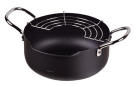 Pearl Metal Tempura IH Easy Deep Made in Pot, 20cm, Compatible, Pouring, Iron, Fryer, Japan, HB-1890 juoda
