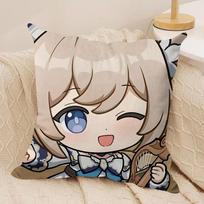 Barbara Cute Cute Genshin Impact Cushion Cover Silky Short Plush Invisible Zipper Dustproof Sofa Pillow Case For Home Decor Peach skin 18*18(CM)-1Pcs