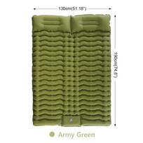 Double Sleeping Pad for Camping Self-Inflating Mat Sleeping Mattress with Pillow for Hiking Outdoor 2 Persons Travel Bed Air Mat