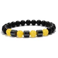 Vyriška apyrankė 8mm Oniksas Howlite Hematitas Gydanti žalvarinė apyrankė Meditacija Joga Tigro akies apyrankė Berniukui Apyrankė Rankų papuošalas Dovana