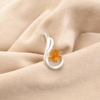Natural Citrine Gemstone 925 Sterling Silver Jewelry For Women's Gift Pendant1  CP-24-1
