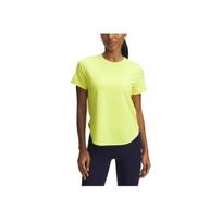 Under Armour Launch Elite Comfortable Fashionable Simple Versatile Short Sleeve Regular T-Shirt Women Tops Yellow 1389564-731 L