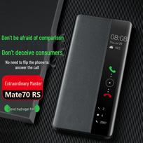 Huawei Pura 80 ir Mate 70 serijos išmanusis langelis, apverčiamas, pagamintas iš veganiškos odos dėklas Mate 70 Series