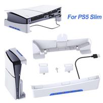 For PS5 Slim Base Stand Base Stand Holder Horizontal Holder with 4-Port USB2.0 Hub for Playstation 5 Slim Disc & Digital Edition CHINA