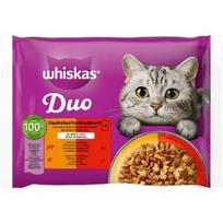 Konservuotas kačių ėdalas WHISKAS Pouch Tasty Duo Classic 4 x 85 g