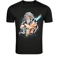 Zeus Lightning God T-Shirt - Greek Mythology Thunder Warrior M