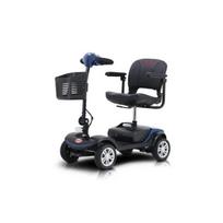 Compact 4-wheel 300 W electric scooter for seniors, blue