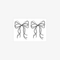 Herbal Bow Tattoo Sticker Semi-Permanent Small Fresh Ins Tattoo Sticker Waterproof And Long-Lasting Non-Reflective 10*7
