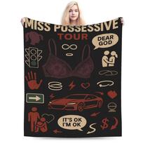 Miss Possessive Tour 2025 Blanket Quality Warm Tate McRae Throw Blanket Winter Girls Boys Couch Bed Print Bedspread 75x90cm