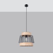 Sollux lighting pakabinamas šviestuvas Brilo, juodas/smėlio spalvos