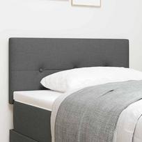 LED Headboard with LED Light Strips Dark Grey 80 cm Fabric