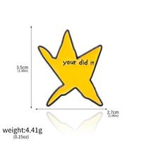 You Are Safe With Me Your Did It Meme Star Enamel Pin Humorous Kawaii Funny Metal Badge Fashion Cartoon Safety Pin Brooches Gift