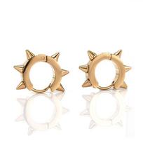 2 Pcs Punk Fashion Rivet Gothic Spike Black Jewelry Hoop Earrings Stud Earring Accessories other auksas
