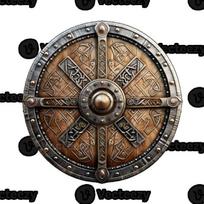 Retro Vikingų Warrior Apvalus skardinis metalinis sienos meno dekoras black
